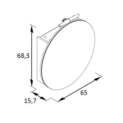 Badezimmer Spiegelschrank in Rund mit LED - Matrera