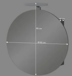 Badezimmer Spiegelschrank in Rund mit LED - Matrera