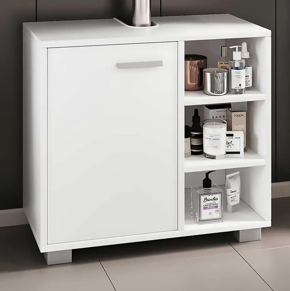 Badezimmer Unterbeckenschrank in Weiß - Gransov