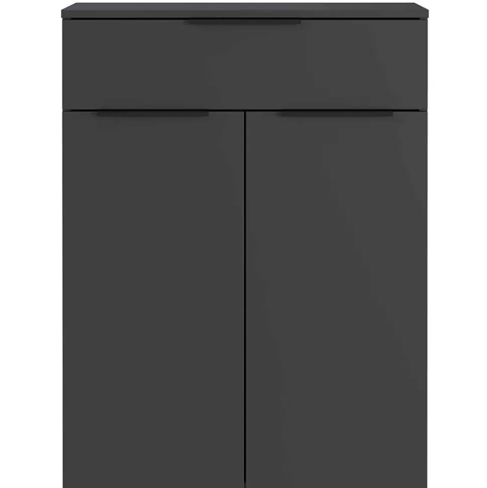 Badezimmer Vertiko in Dunkelgrau - Go