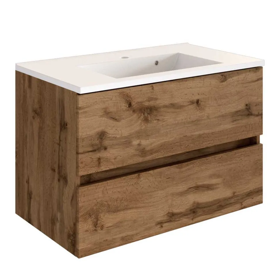 Badezimmer Waschplatz in Holz Optik - Iliam