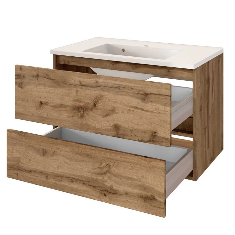 Badezimmer Waschplatz in Holz Optik - Iliam