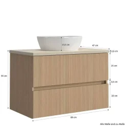 Badezimmer Waschplatz und Stauraum - Vibulam (dreiteilig)