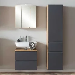 Badezimmer Waschplatz und Hochschrank - Jambi II (dreiteilig)