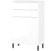 Badezimmer-Kommode in Weiß Hochglanz - Loeesa