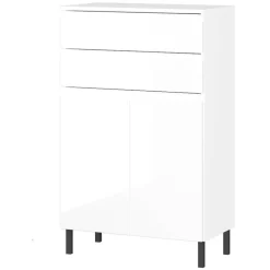 Badezimmer-Kommode in Weiß Hochglanz - Loeesa
