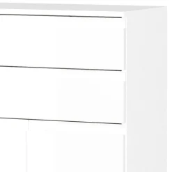 Badezimmer-Kommode in Weiß Hochglanz - Loeesa