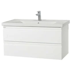 Badezimmermöbel Block in Weiß - Departo (vierteilig)