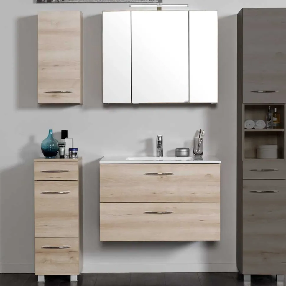Badezimmermöbel in Buche - Mabeca (vierteilig)