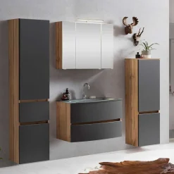 Badezimmermöbel Kombination zweifarbig - Larutta (vierteilig)