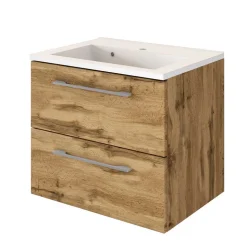 Badezimmermöbel Set 90 cm breit - Lemnas (dreiteilig)