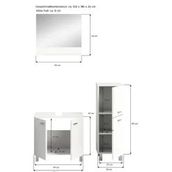 Badezimmermöbel Set - Harmone (dreiteilig)