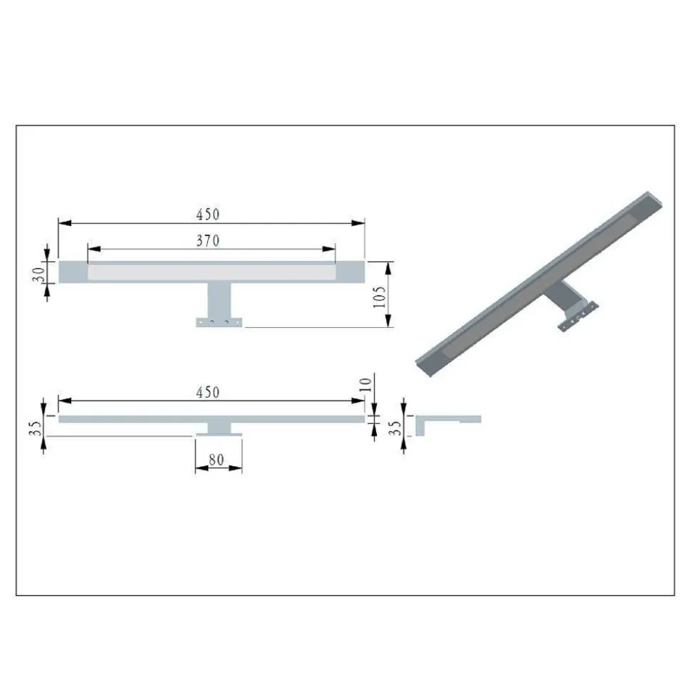 Badezimmermöbel Waschplatz Kombination - Crystoga (dreiteilig)