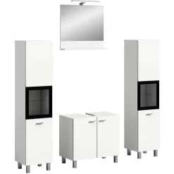 Badezimmermöbel-Kombi in Weiß - Harmone (vierteilig)