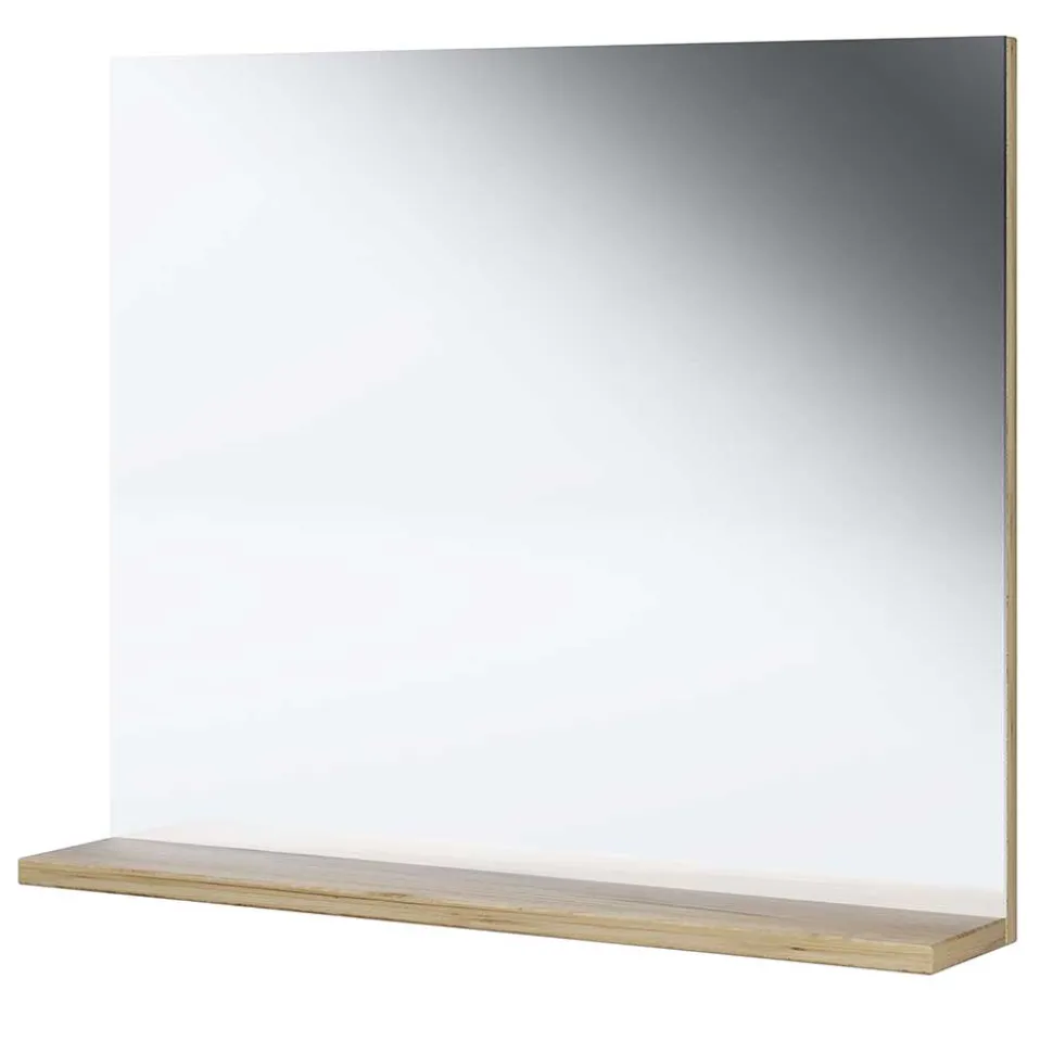 Badezimmerspiegel mit Ablage in Holzoptik - Luzern