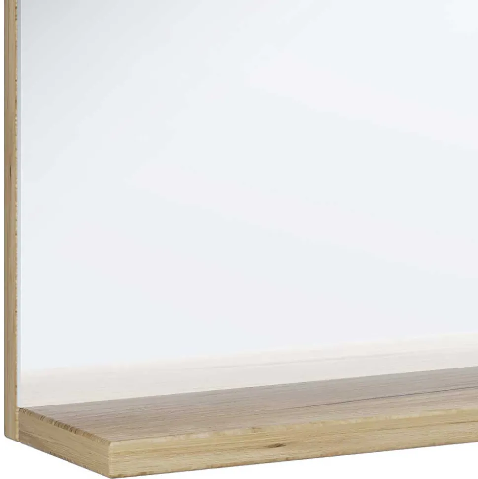 Badezimmerspiegel mit Ablage in Holzoptik - Luzern