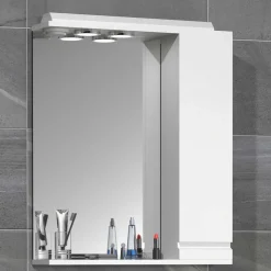 Badezimmerspiegel mit Seitenschrank und Ablage - Departo