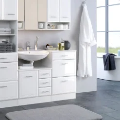 Badezimmer-Unterschrank Maja in Weiß Hochglanz