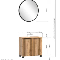 Badmöbel Ausstattung in modernem Design - Crystoga (vierteilig)