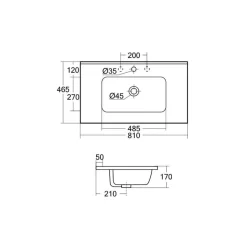 Badmöbel Block Einzelmöbel Set - Leitha (fünfteilig)