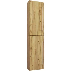 Badmöbel Einrichtungsset - Holz Look - Karin (vierteilig)