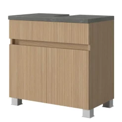 Badmöbel Komplettset in Eiche Hell - Leitha (fünfteilig)