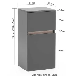 Badmöbel Komplettset in Touchwood - Drumias (fünfteilig)