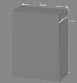 Badmöbel Komplettset Tymos in Eiche Weiß (fünfteilig)