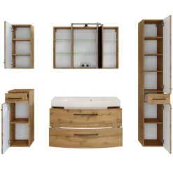 Badmöbel Programm Wildeiche - Arazony (fünfteilig)
