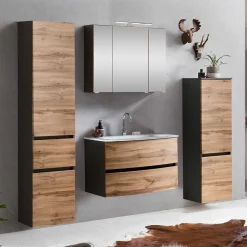 Badmöbel Serie Möbelset zweifarbig - Vandija (vierteilig)