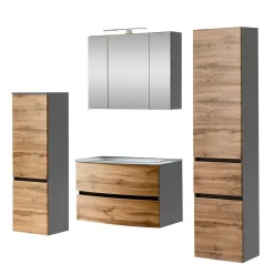 Badmöbel Serie Möbelset zweifarbig - Vandija (vierteilig)