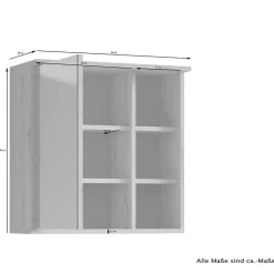 Badmöbel Set in Weiß Schwarz - Envaton (dreiteilig)