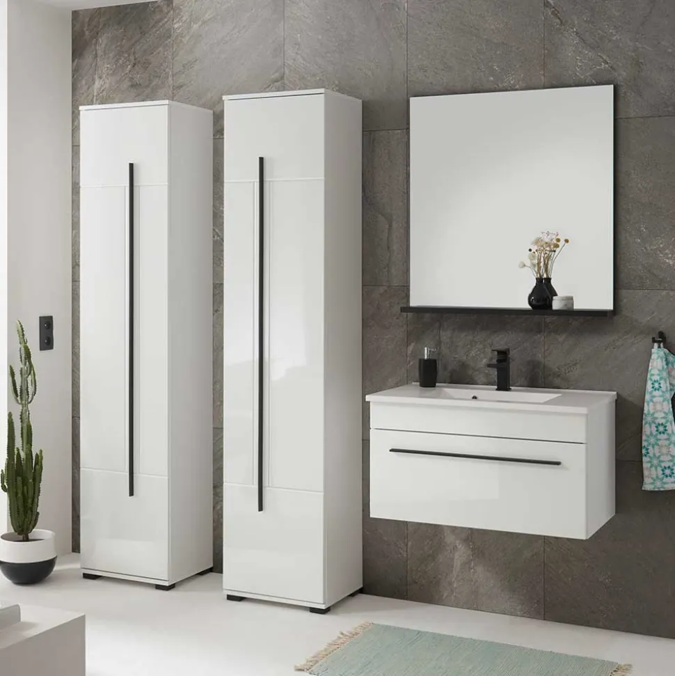 Badmöbel Set mit 2x Hochschrank - Ingmesan (vierteilig)