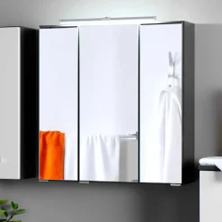 Badmöbel Set Tiamos in Weiß Hochglanz (fünfteilig)