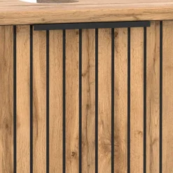 Badmöbel Waschtisch Kombi mit LED Spiegel - Crystoga (zweiteilig)