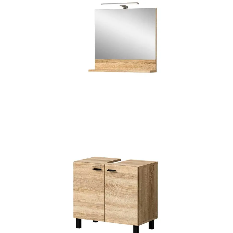 Badmöbel-Set in Sonoma-Eiche - Hoxtona (dreiteilig)
