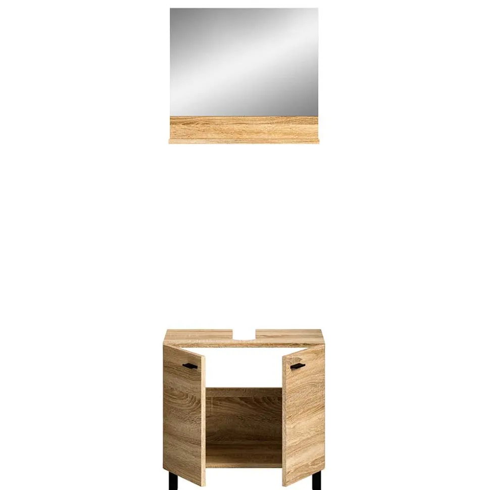 Badmöbel-Set in Sonoma-Eiche - Hoxtona (dreiteilig)