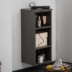 Badregal mit 3 Fächern in Dunkelgrau - Breznia