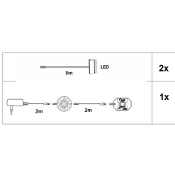 Badschrank mit Glaseinsatz - Hoxtona