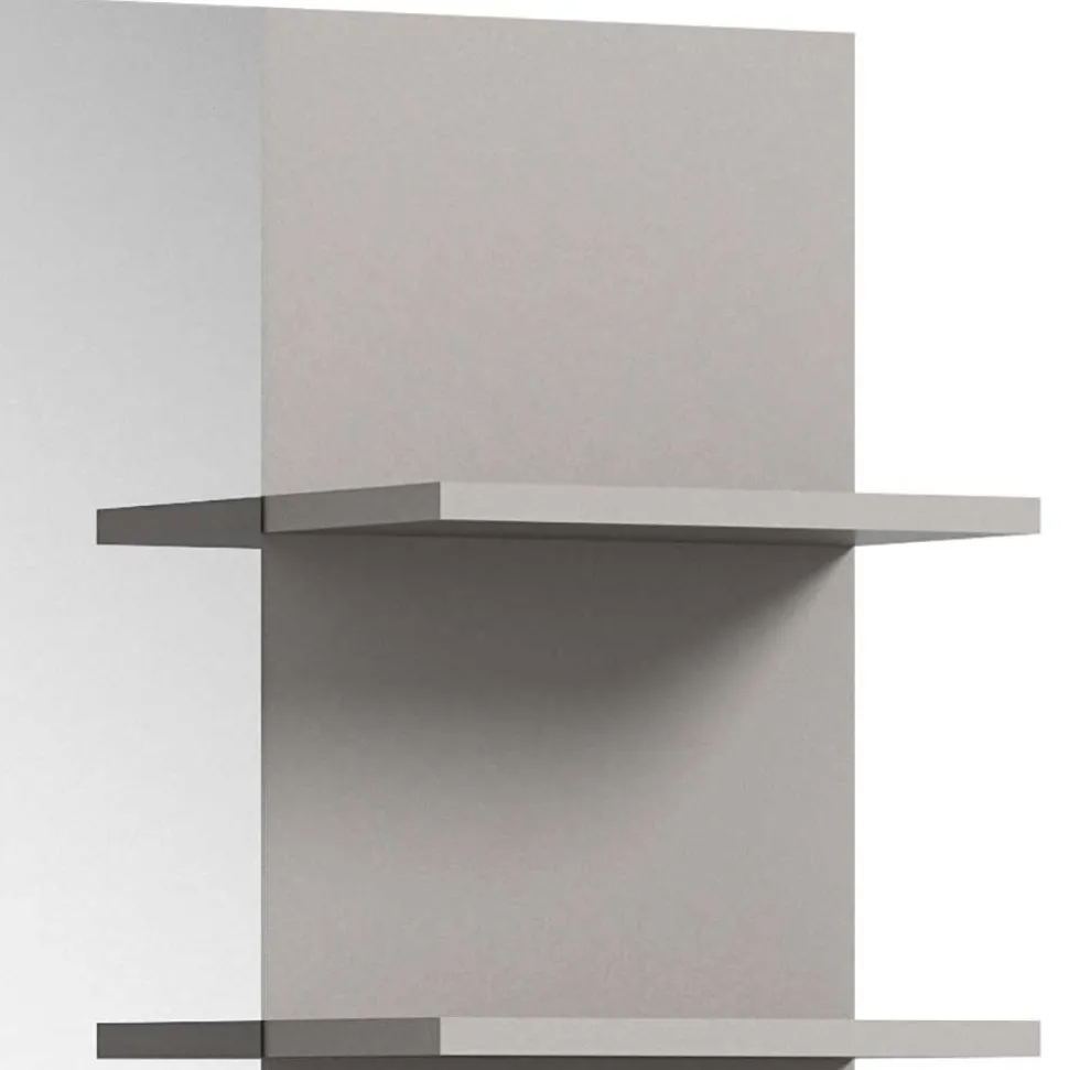 Badspiegel in Grau mit Ablagen - Racapulco