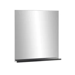 Badspiegel mit Ablage in Schwarz - Ingmesan