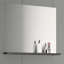 Badspiegel mit Ablage in Anthrazit - Rondja