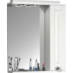 Badspiegel mit Seitenschrank in Weiß - Akira