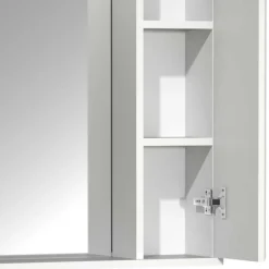 Badspiegel mit Seitenschrank in Weiß - Akira