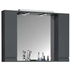 Badspiegel mit Seitenschränken & Ablagen - Idamoro