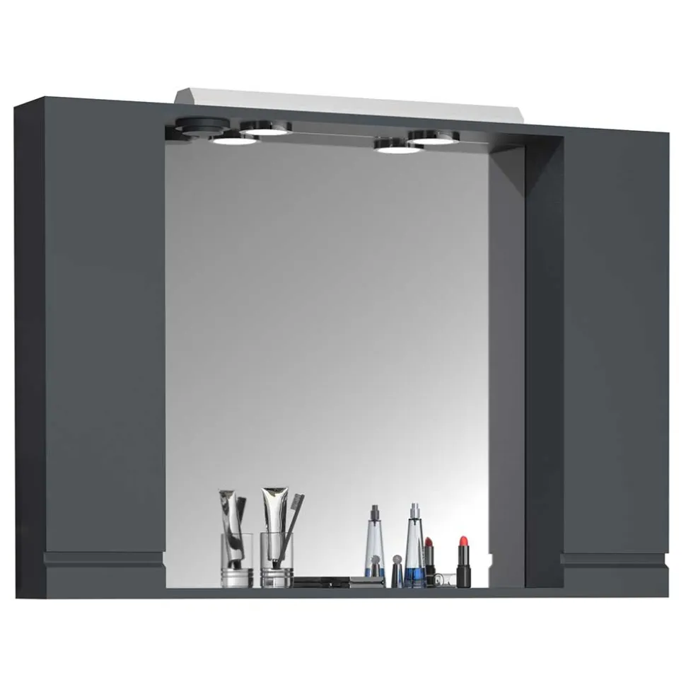 Badspiegel mit Seitenschränken & Ablagen - Idamoro