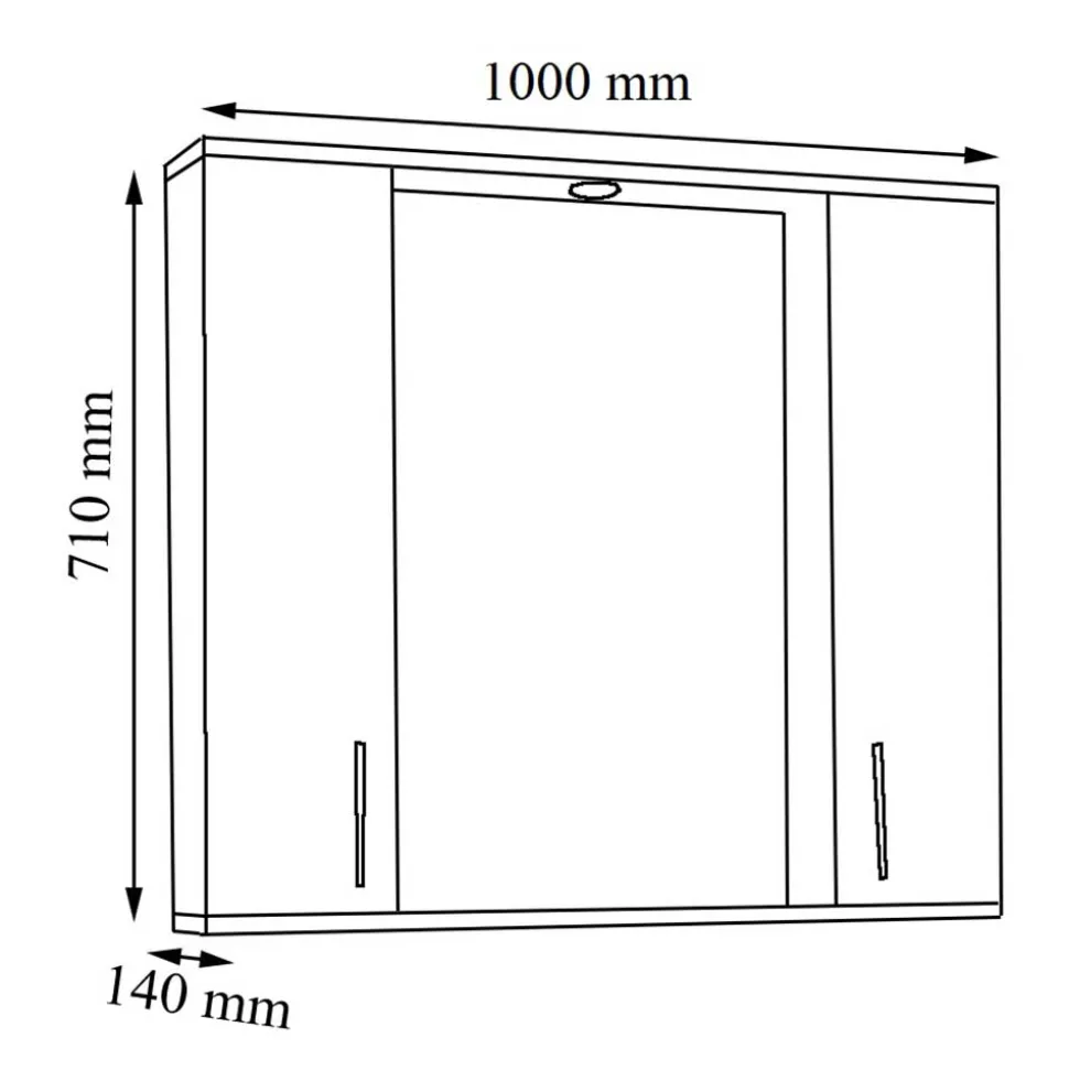 Badspiegel mit Seitenschränken & Ablagen - Idamoro