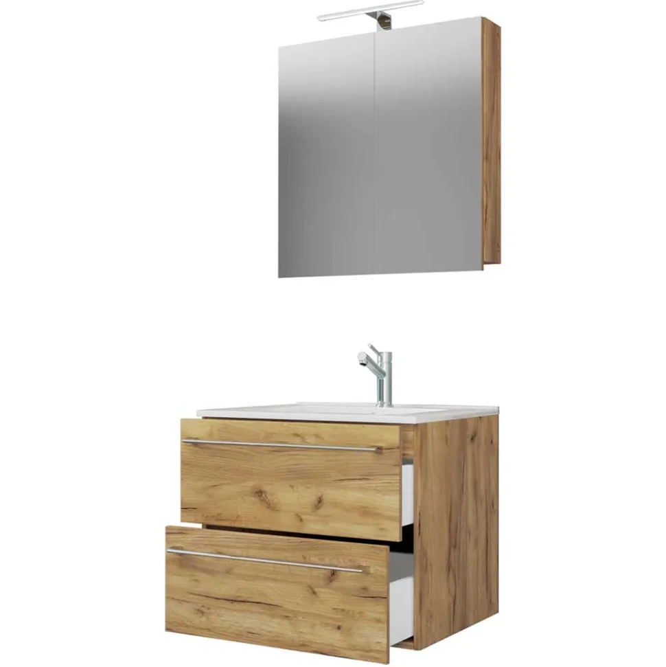 Bad-Waschtisch & Spiegelschrank modern - Karin (zweiteilig)