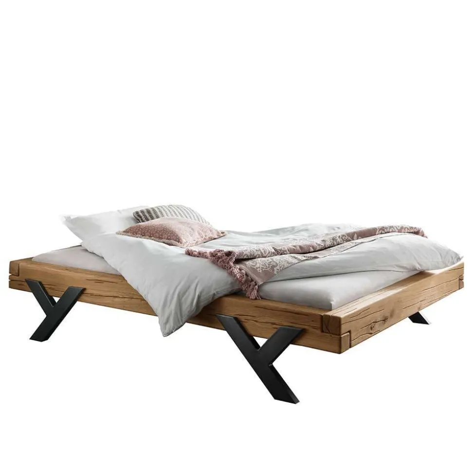 Balkenbett aus Eichenholz ohne Kopfteil - Rovina