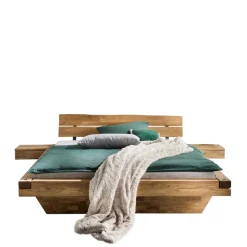 Balkenbett mit Baumkanten Kopfteil - Laredo (dreiteilig)